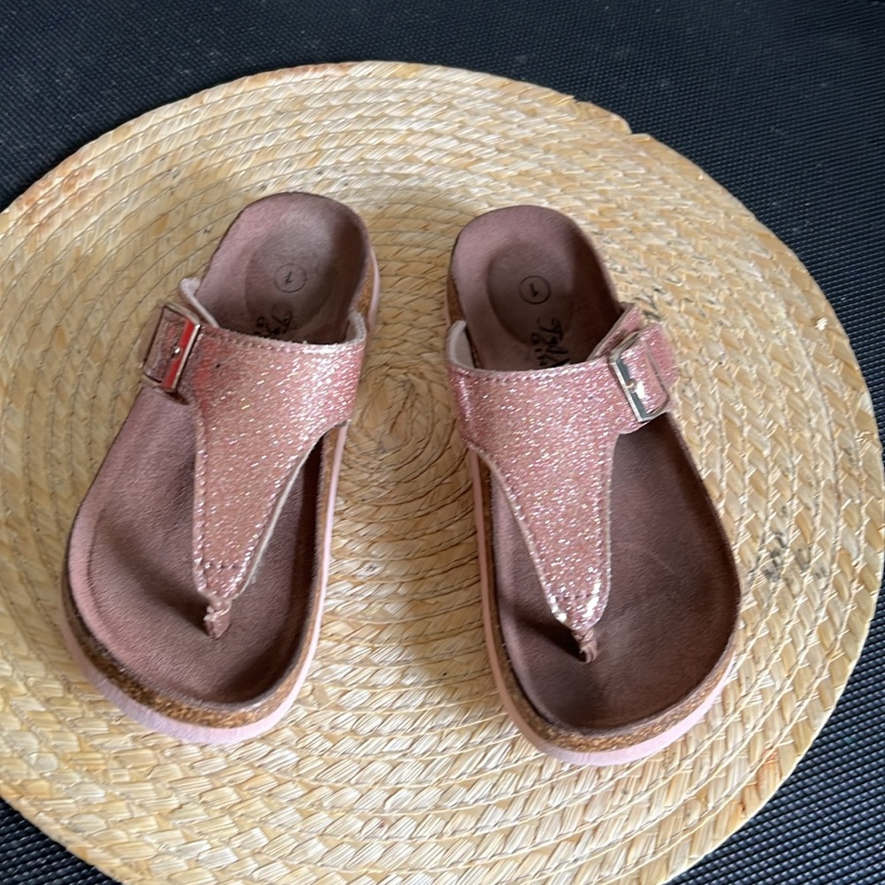 Taxi Sparkles Kids Girls Slipon slippers Slide Sandals Size 1